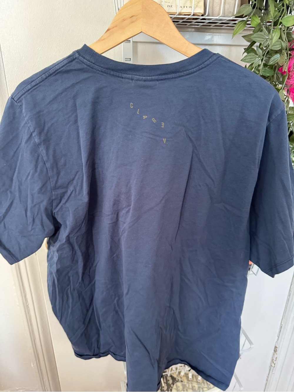 Clare V. Original Tee Navy Graphic Tee with Fish Design - Picture 3 of 3